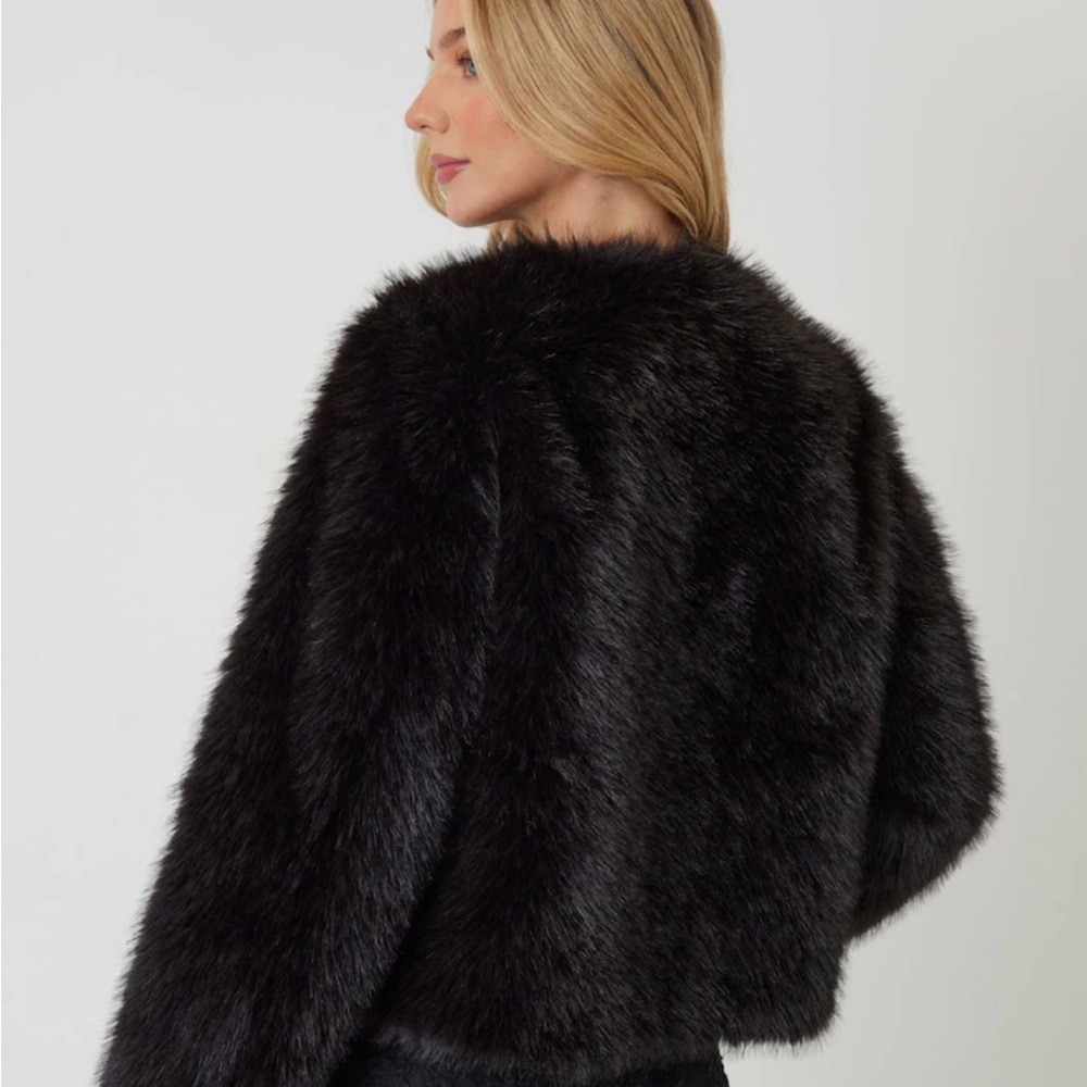 NEXT Cuddly Faux Fur Cardigan Sweater / Jacket - Women’s size 8 like New